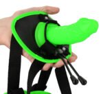 Bonded Leather Strap-on With Silicone Dildo 5.7 Inch - Glow in the Dark - Image 5