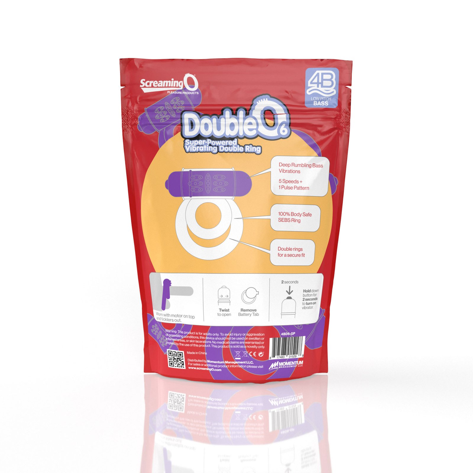 Screaming O 4b - Double O Super Powered Vibrating Double Ring - Grape image 0 Screaming O 4b - Double O Super Powered Vibrating Double Ring - Grape - Image 1