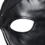 Dungeon Demon Bondage Hood With Horns - Black - Image 4