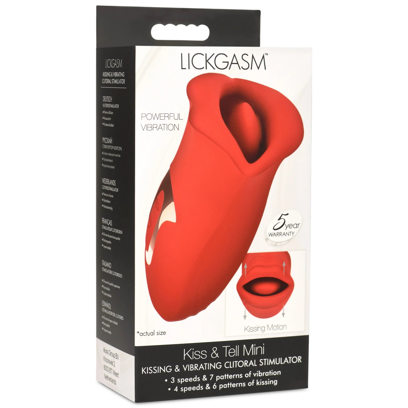 Lickgasm Kiss and Tell Mini Kissing and Vibrating Clitoral Stimulator - Red image 0 Lickgasm Kiss and Tell Mini Kissing and Vibrating Clitoral Stimulator - Red - Image 1