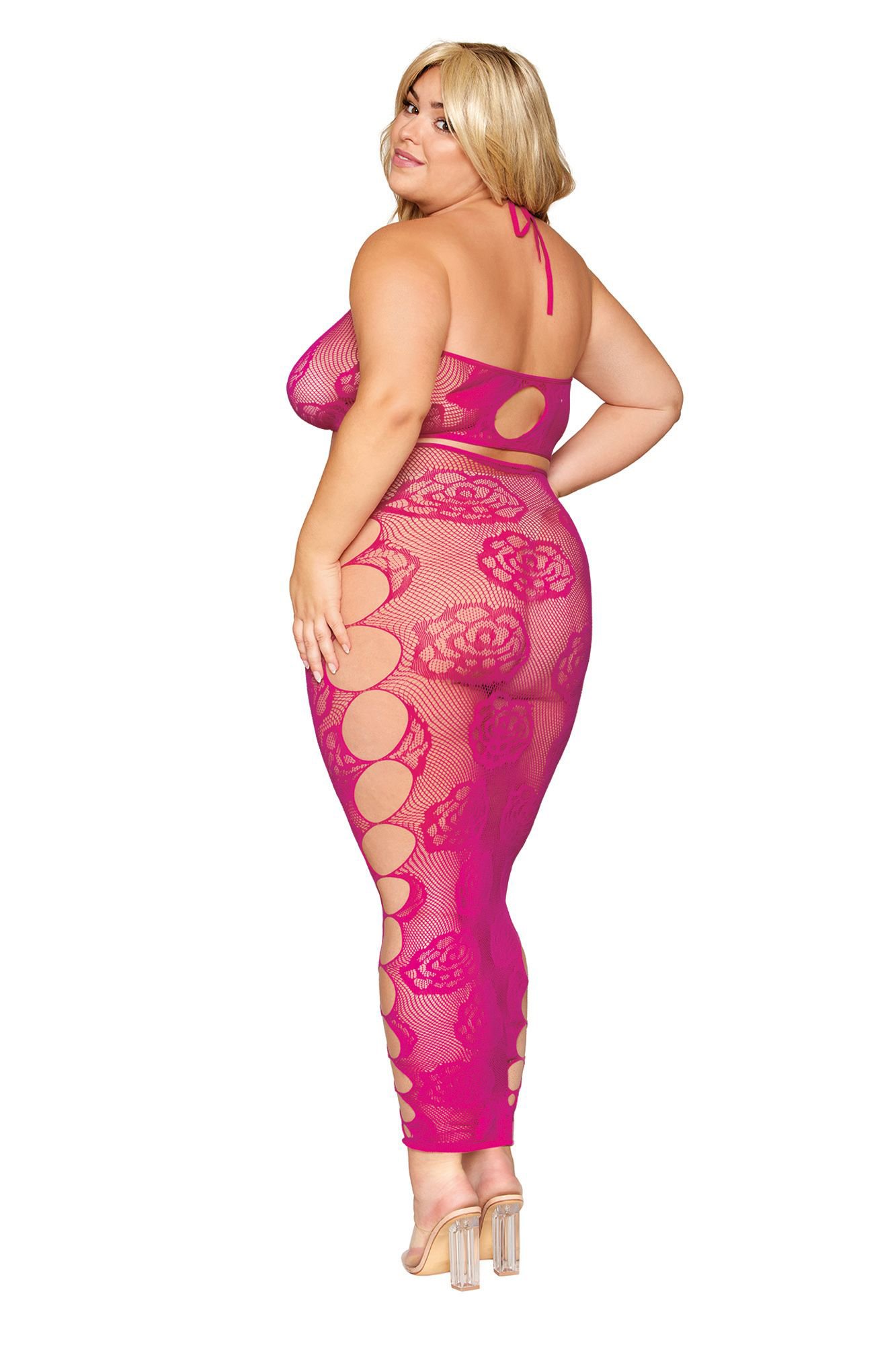 Bralette and Long Skirt - Queen Size - Beet image 0 Bralette and Long Skirt - Queen Size - Beet - Image 1