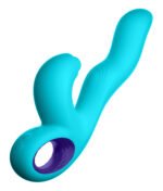 Klio Triple Action Thumping Rabbit Vibrator - Turquoise - Image 3