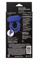 Silicone Rechargeable 10 Bead Maximus Ring - Blue - Image 2