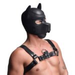 Spike Neoprene Puppy Hood - Black - Image 2