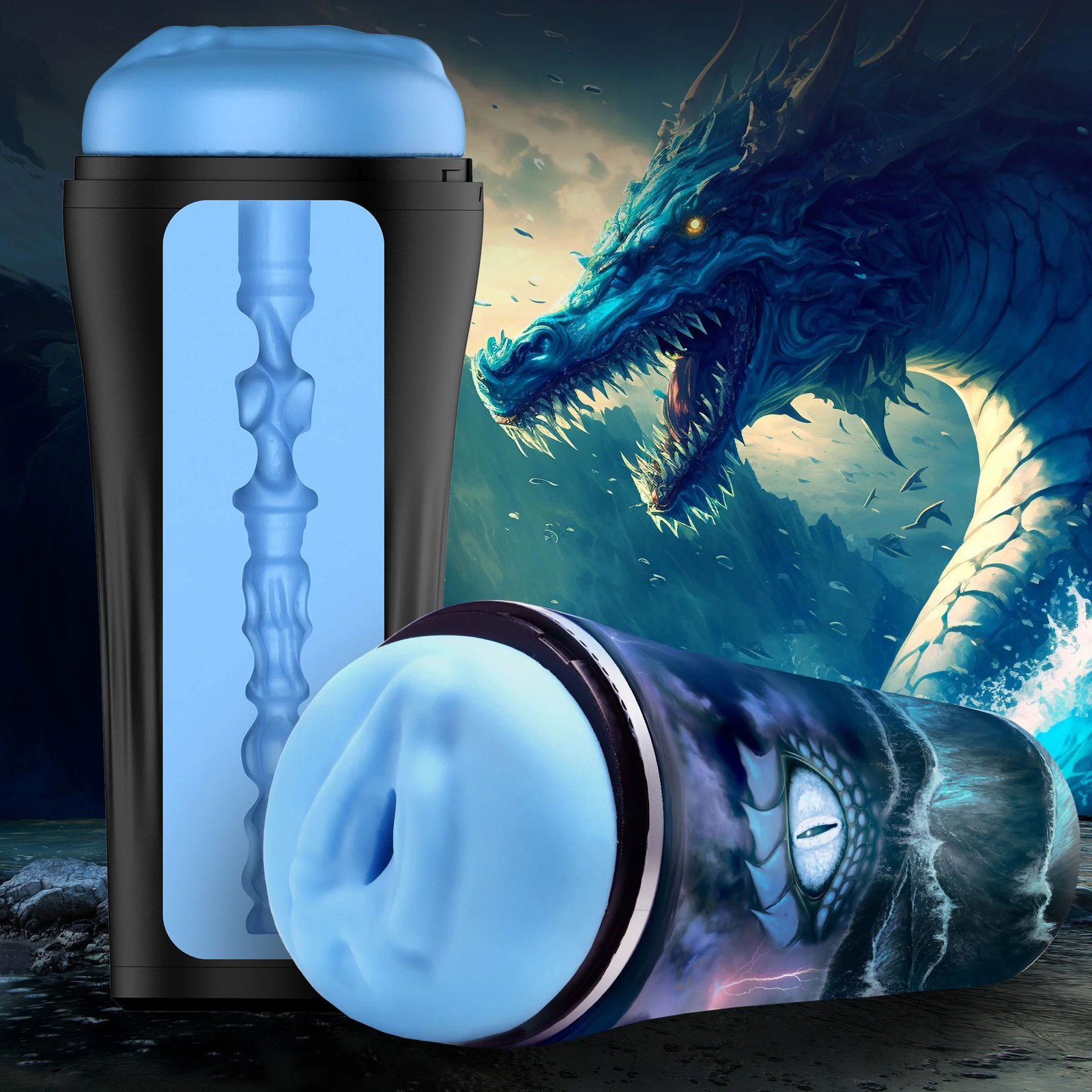 Pussidon Sea Monster Stroker - Blue image 0 Pussidon Sea Monster Stroker - Blue - Image 1