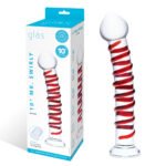 10 Inch Mr. Swirly Dildo - Red/clear - Image 4