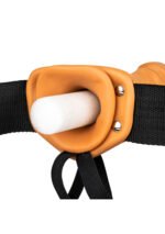 Vibrating Hollow Strapon Without Balls 6 Inch - Balls 6 Inch - Tan - Image 5