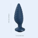 Noah - App Controlled Rotating Butt Plug - Blue - Image 4