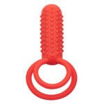 Silicone Rechargeable Vertical Dual Enhancer - Red - Image 8