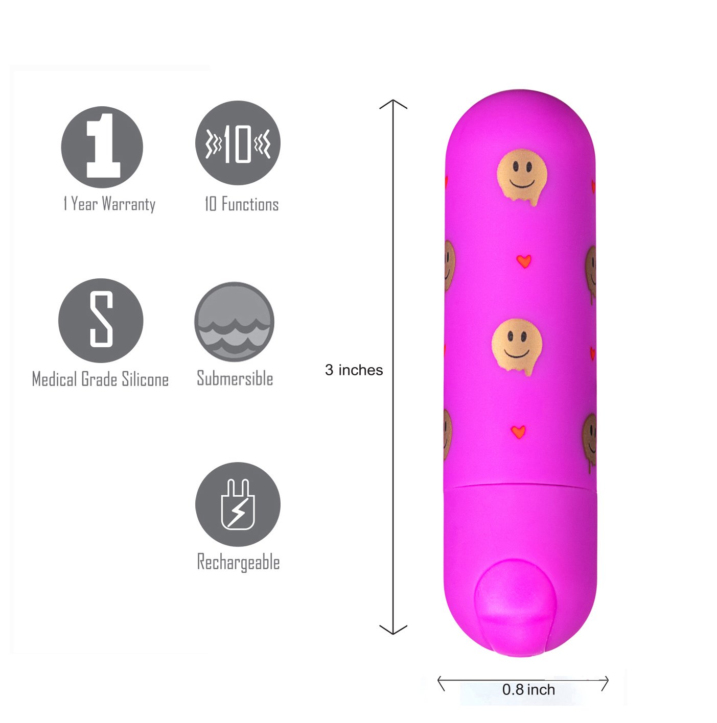 Giggly Super Charged Mini Bullet - Pink image 0 Giggly Super Charged Mini Bullet - Pink - Image 1