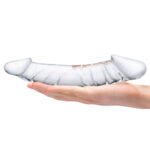 10.5 Inch Girthy Realistic Glass Double Dong -  Clear - Image 3