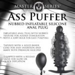 Ass Puffer Nubbed Inflatable Silicone Anal Plug - Black - Image 6