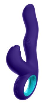 Klio Triple Action Thumping Rabbit Vibrator - Dark Purple - Image 6