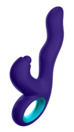 Klio Triple Action Thumping Rabbit Vibrator - Dark Purple - Image 5
