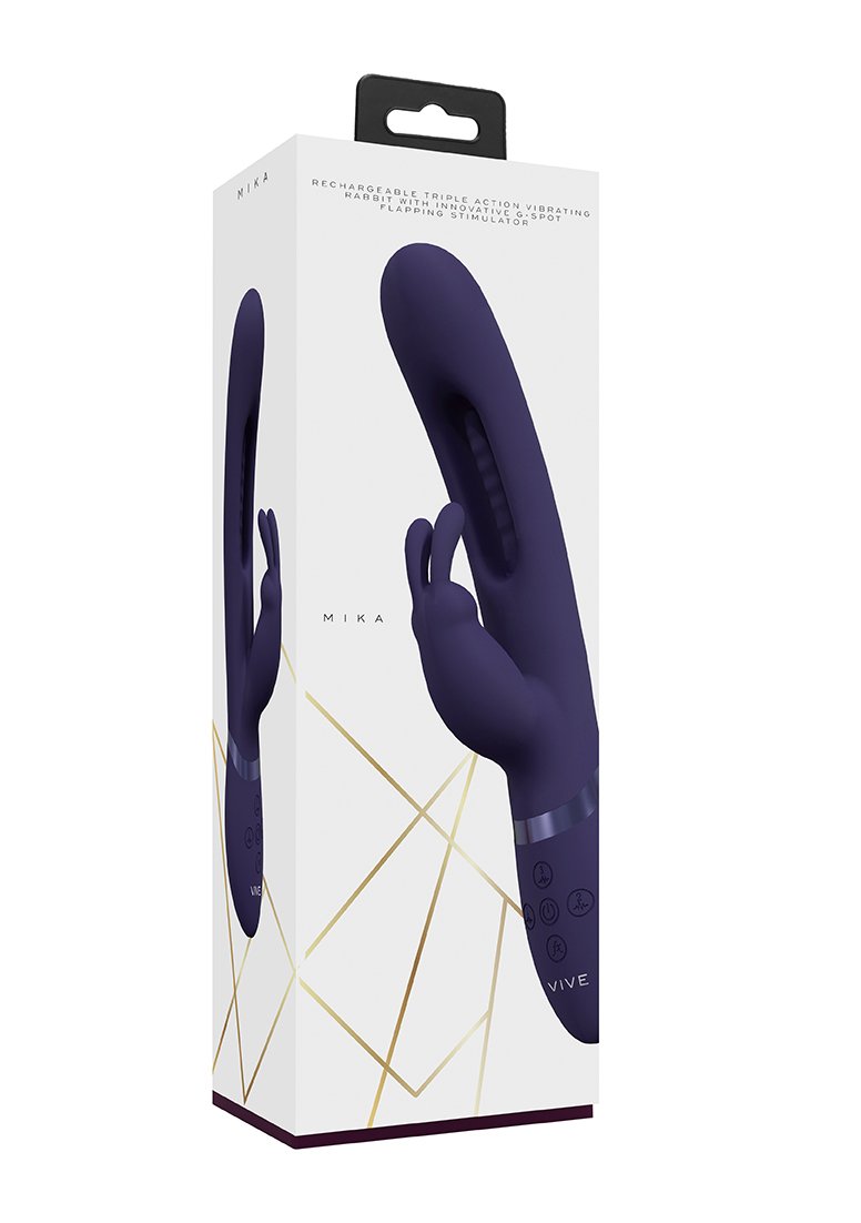 Mika - Triple Rabbit With G-Spot Flapping - Purple image 0 Mika - Triple Rabbit With G-Spot Flapping - Purple - Image 1