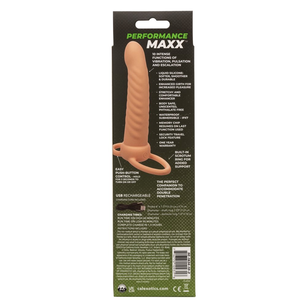 Performance Maxx Rechargeable Ribbed Dual Penetrator - Ivory image 0 Performance Maxx Rechargeable Ribbed Dual Penetrator - Ivory - Image 1