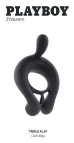 Playboy Pleasure - Triple Play - Cock Ring - Black - Image 9