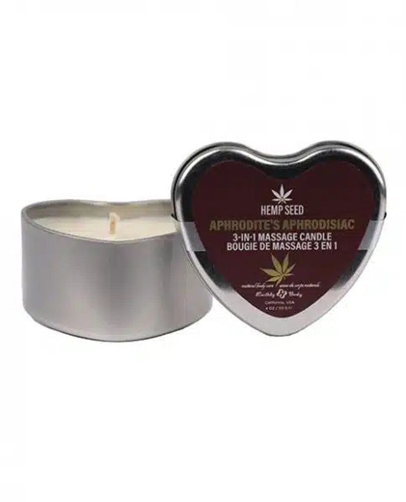 Hemp Seed 3-in-1 Valentines Day Candle - Aphrodite's Aphrodisiac 4 Oz image 0 Hemp Seed 3-in-1 Valentines Day Candle - Aphrodite's Aphrodisiac 4 Oz - Image 1