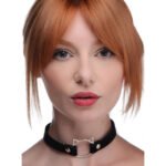 Kinky Kitty Ring Slim Choker - Black - Image 6