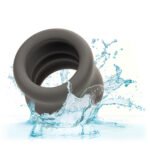 Alpha Liquid Silicone Scrotum Ring - Gray Gray - Image 4