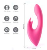 Leah USB Rechargeable Silicone 10-Function Rabbit Vibrator - Pink - Image 5