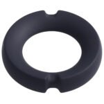 Merci - the Paradox - Silicone Covered Metal Cock Ring - 35mm - Black - Image 2