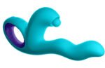 Klio Triple Action Thumping Rabbit Vibrator - Turquoise - Image 8