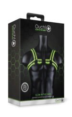 Bonded Leather Buckle Harness - Small/medium - Glow in the Dark - Image 4