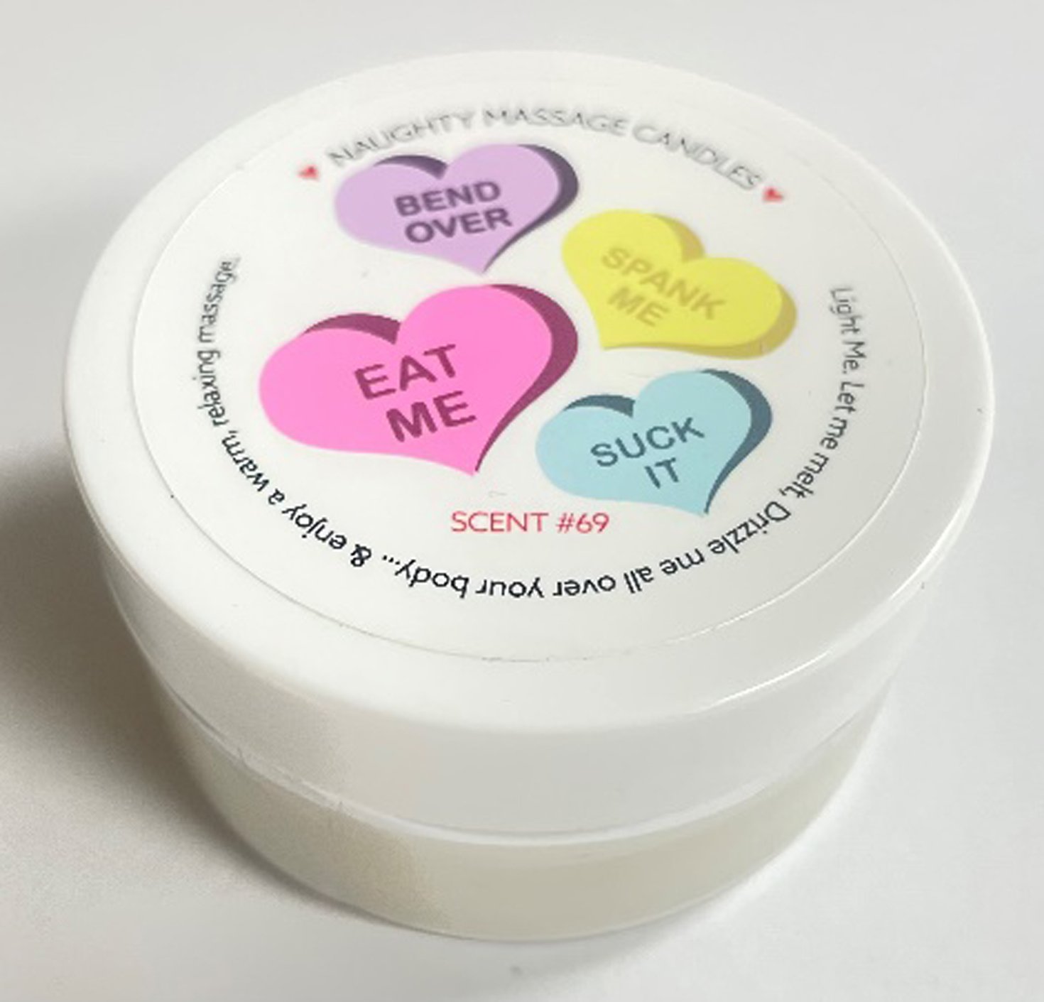 Vday Candy Heart Massage Candle - Madagascar Vanilla 1.7 Oz image 0 Vday Candy Heart Massage Candle - Madagascar Vanilla 1.7 Oz - Image 1
