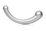 10x Vibra-Crescent Silicone Dual Ended Dildo - Silver - Image 7