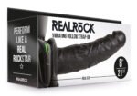 Vibrating Hollow Strap-on No Balls 8 Inch - Black