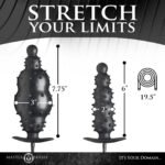 Ass Puffer Nubbed Inflatable Silicone Anal Plug - Black - Image 5