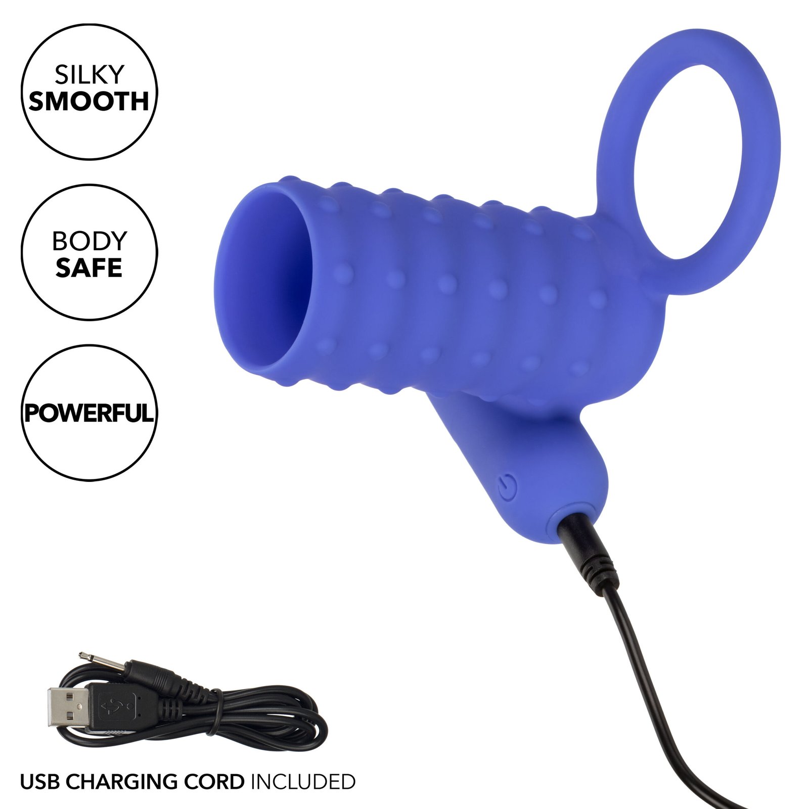 Silicone Rechargeable Endless Desires Enhancer - Blue image 0 Silicone Rechargeable Endless Desires Enhancer - Blue - Image 1