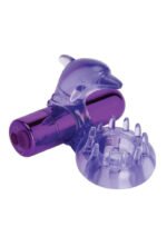 Bodywand Rechargeable Dolphin Ring With Ticklers - Purple - Image 2