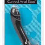 Silicone Curved Anal Stud - Black
