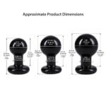 Round Butt Plug 3 Piece Set - Black - Image 4
