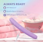 Play With Me Silicone Double Ended Vibrator - Purple
