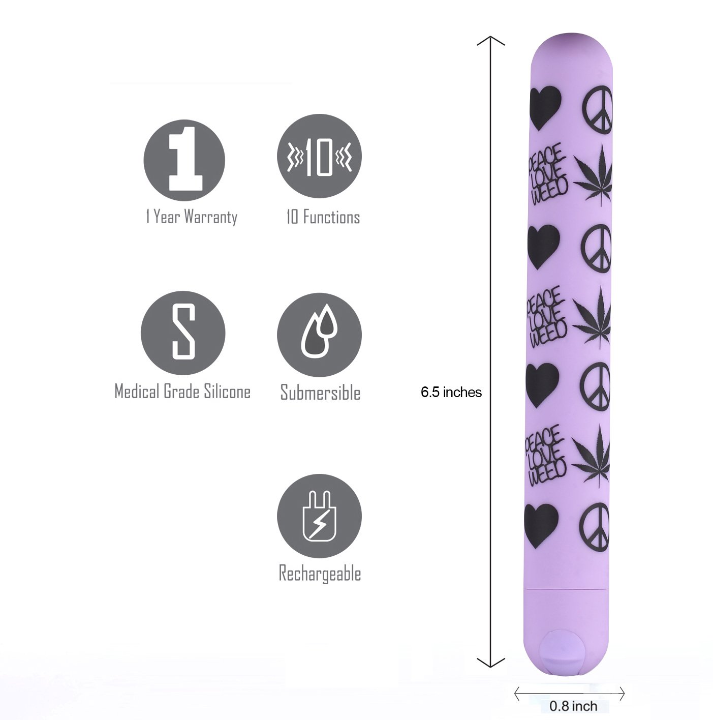 Unity X-Long Plw Print Super Charged Bullet - 420 Series - Violet image 0 Unity X-Long Plw Print Super Charged Bullet - 420 Series - Violet - Image 1