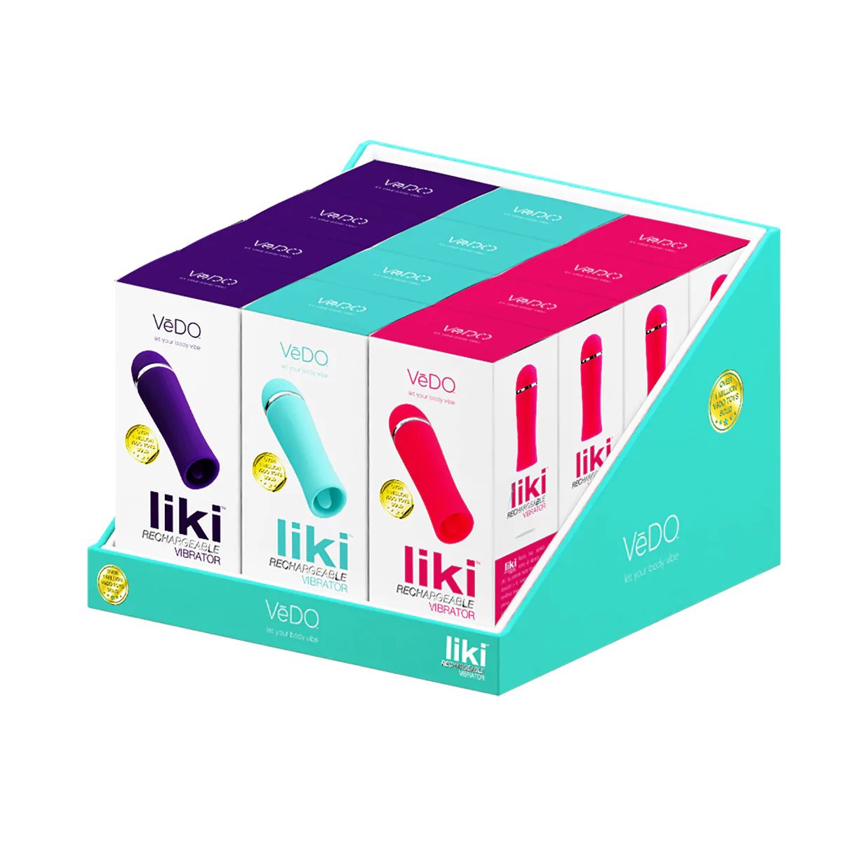 Liki Rechargeable Flicker Vibe - 12 Piece Assorted Display image 0 Liki Rechargeable Flicker Vibe - 12 Piece Assorted Display - Image 1