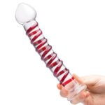10 Inch Mr. Swirly Dildo - Red/clear - Image 3