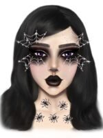 Spider Web Face Jewels Sticker - Image 2