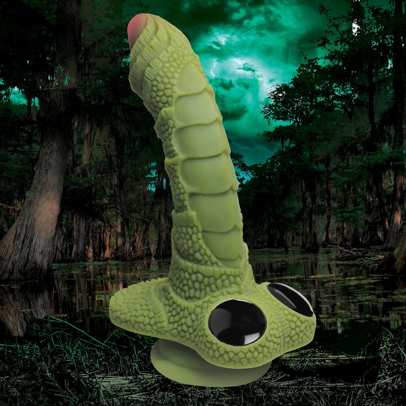 Swamp Monster Green Scaly Silicone Dildo image 0 Swamp Monster Green Scaly Silicone Dildo - Image 1
