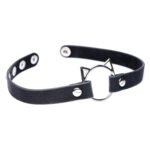 Kinky Kitty Ring Slim Choker - Black - Image 4