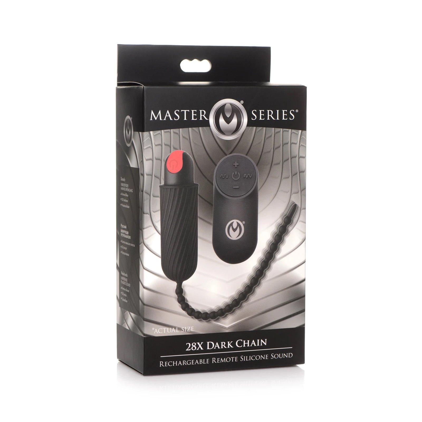 28x Dark Chain Rechargeable Remote Silicone Sound - Black image 0 28x Dark Chain Rechargeable Remote Silicone Sound - Black - Image 1