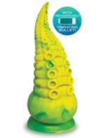 Alien Nation Octopod Silicone Rechargeable Vibrating Creature Dildo - Yellow and Green - Image 2