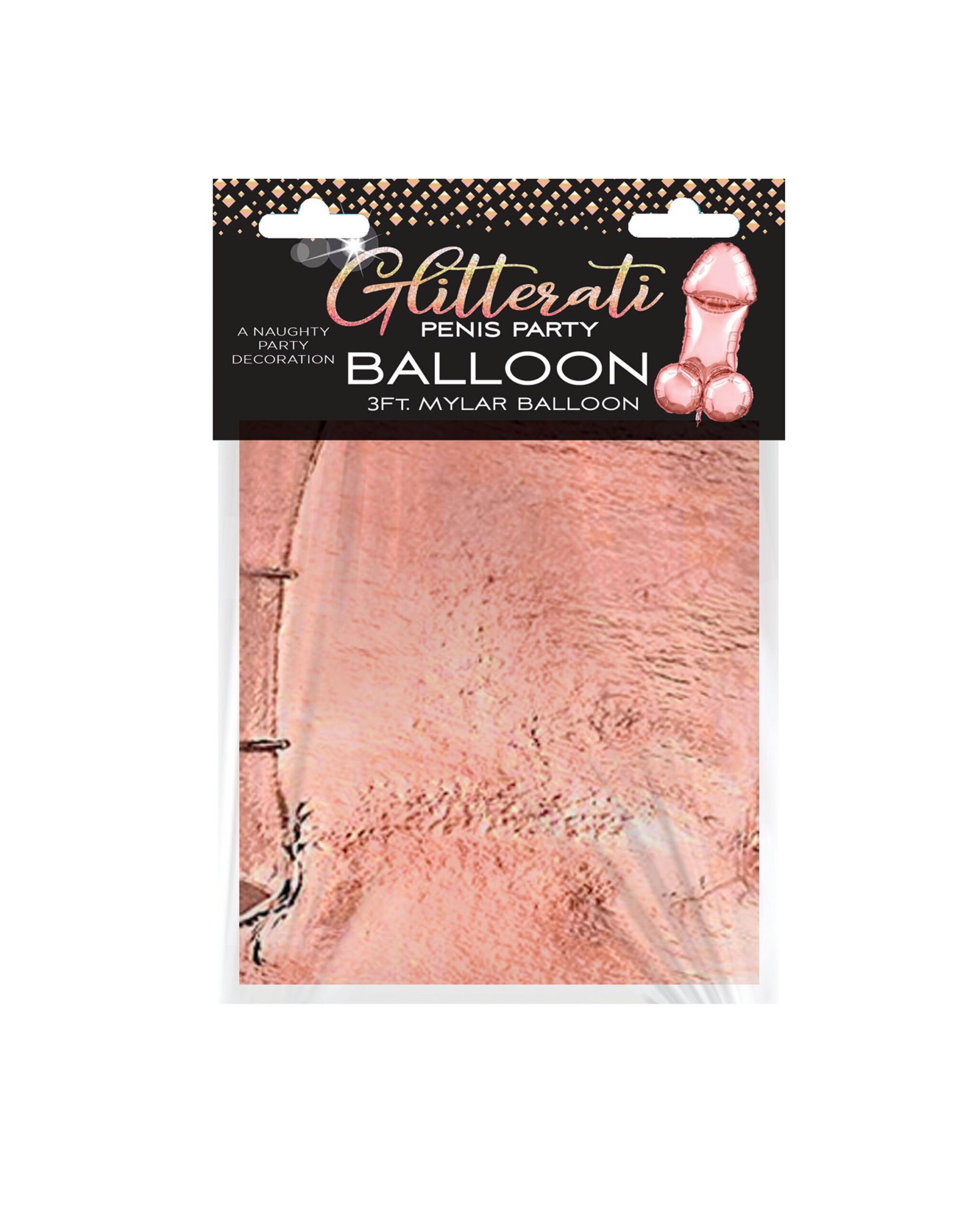 Glitterati Penis Party Balloon - Rose Gold image 0 Glitterati Penis Party Balloon - Rose Gold - Image 1