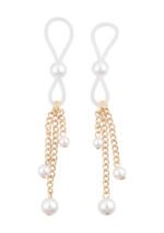 Pearl Nipple Ties - Gold/white - Image 4