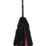 Saffron Faux Fur Flogger - Black/red