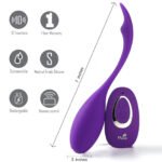 Syrene Remote Control Luxury USB Rechargeable Bullet Vibrator - Purple - Image 3