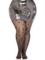 Celestial Net Tights - 1x/2x - Black - Image 3